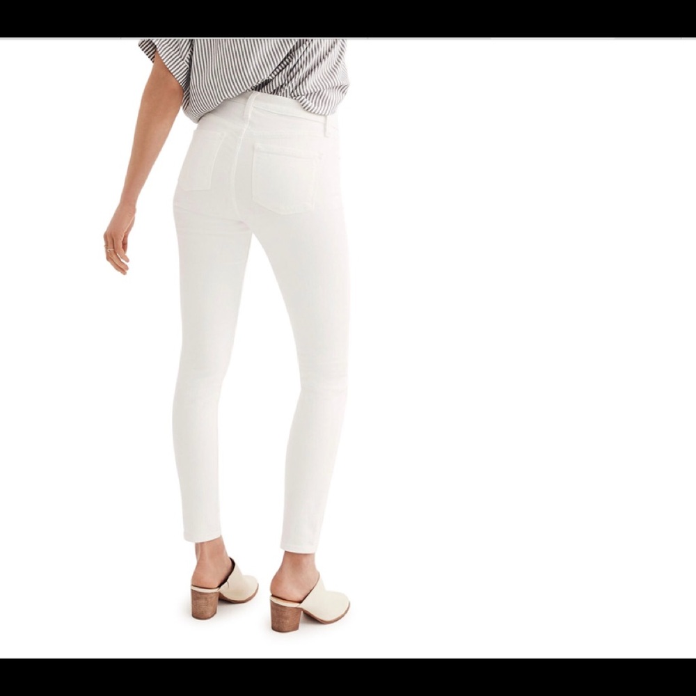Madewell High Riser 9” skinny skinny white jeans